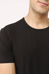 PREMIUM COTTON CREW NECK TEE-BLACK