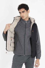 ALMAS HOODED PUFFER JACKET-KHAKI