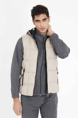 ALMAS HOODED PUFFER JACKET-KHAKI