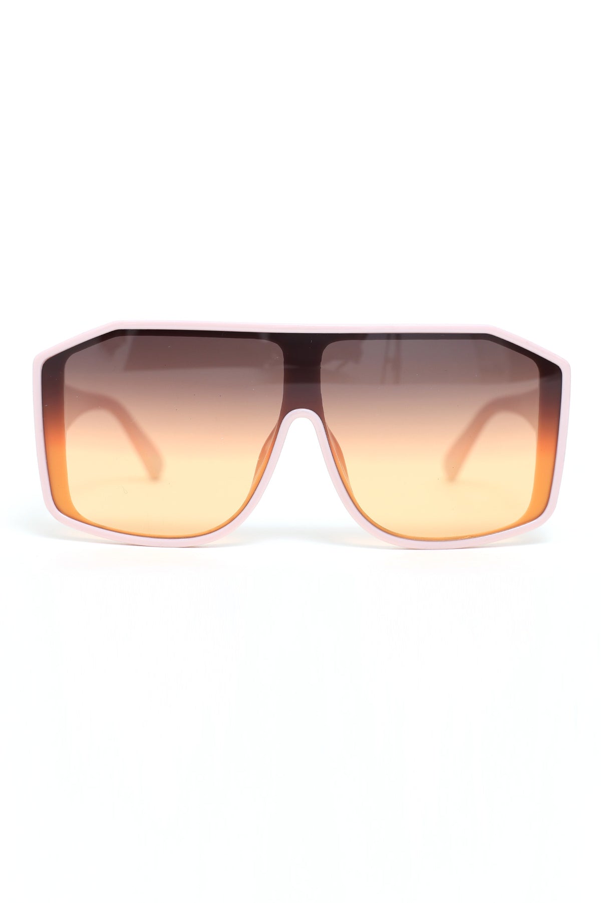 OVERSIZE FUTURISTIC SHIELD SUNGLASSES-PINK