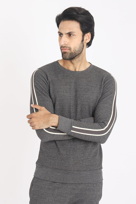 ALMAS SWEATSHIRT-CHARCOAL