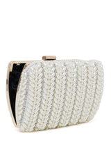 PEARLY CLUTCH-WHITE