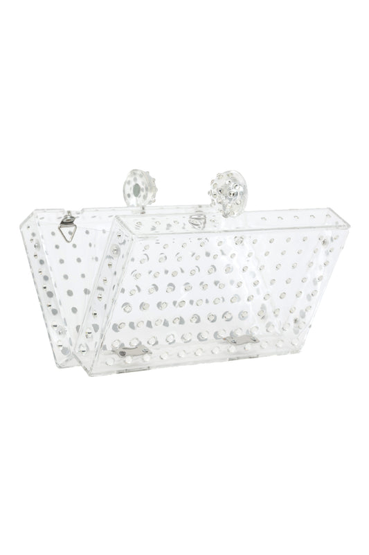 CRYSTAL CLEAR BOX CLUTCH-CLEAR