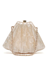 ELEGANT SHELL CLUTCH-APRICOT