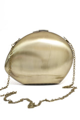 SLEEK METAL CLUTCH-BRONZE