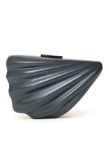 SHELL CHIC CLUTCH-BLACK