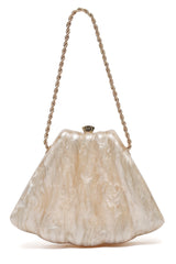 ELEGANT SHELL CLUTCH-APRICOT