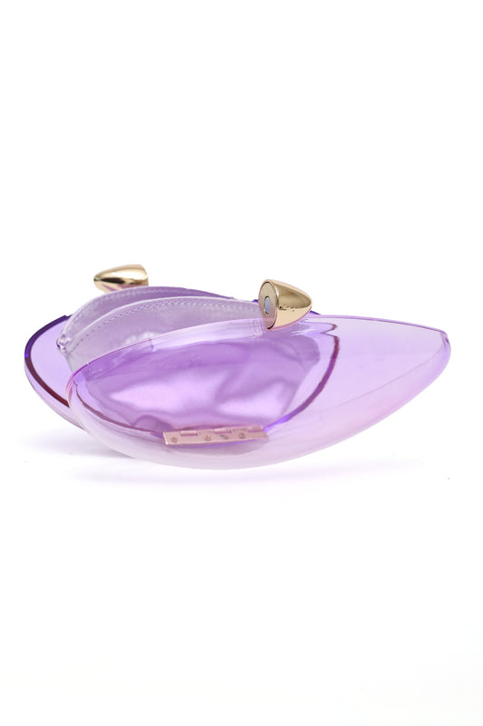 CHIC TRANSPARENT CLUTCH-PURPLE