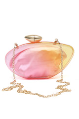 CHIC TRANSPARENT CLUTCH-PINK