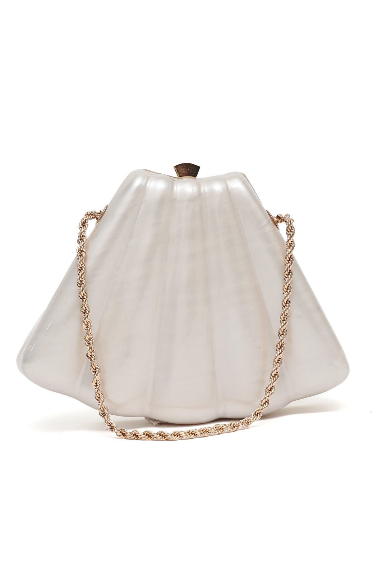 ELEGANT SHELL CLUTCH-BEIGE