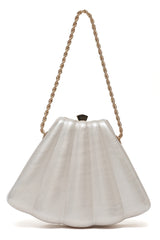 ELEGANT SHELL CLUTCH-BEIGE