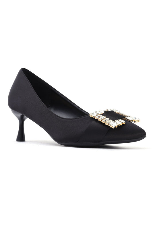 BROOCH HEELS-BLACK