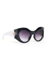 OVAL SUNGLASSES-WHITE