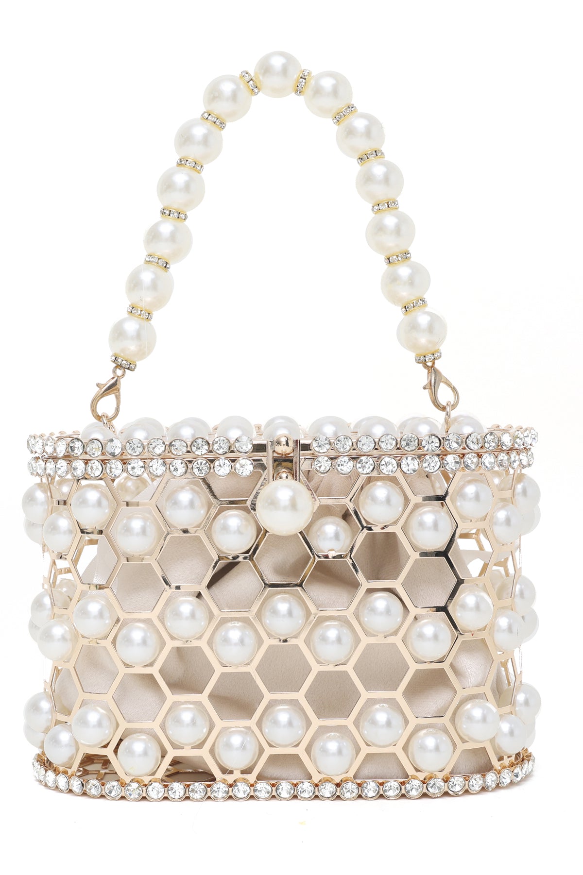 MINI PEARL CLUTCH-WHITE