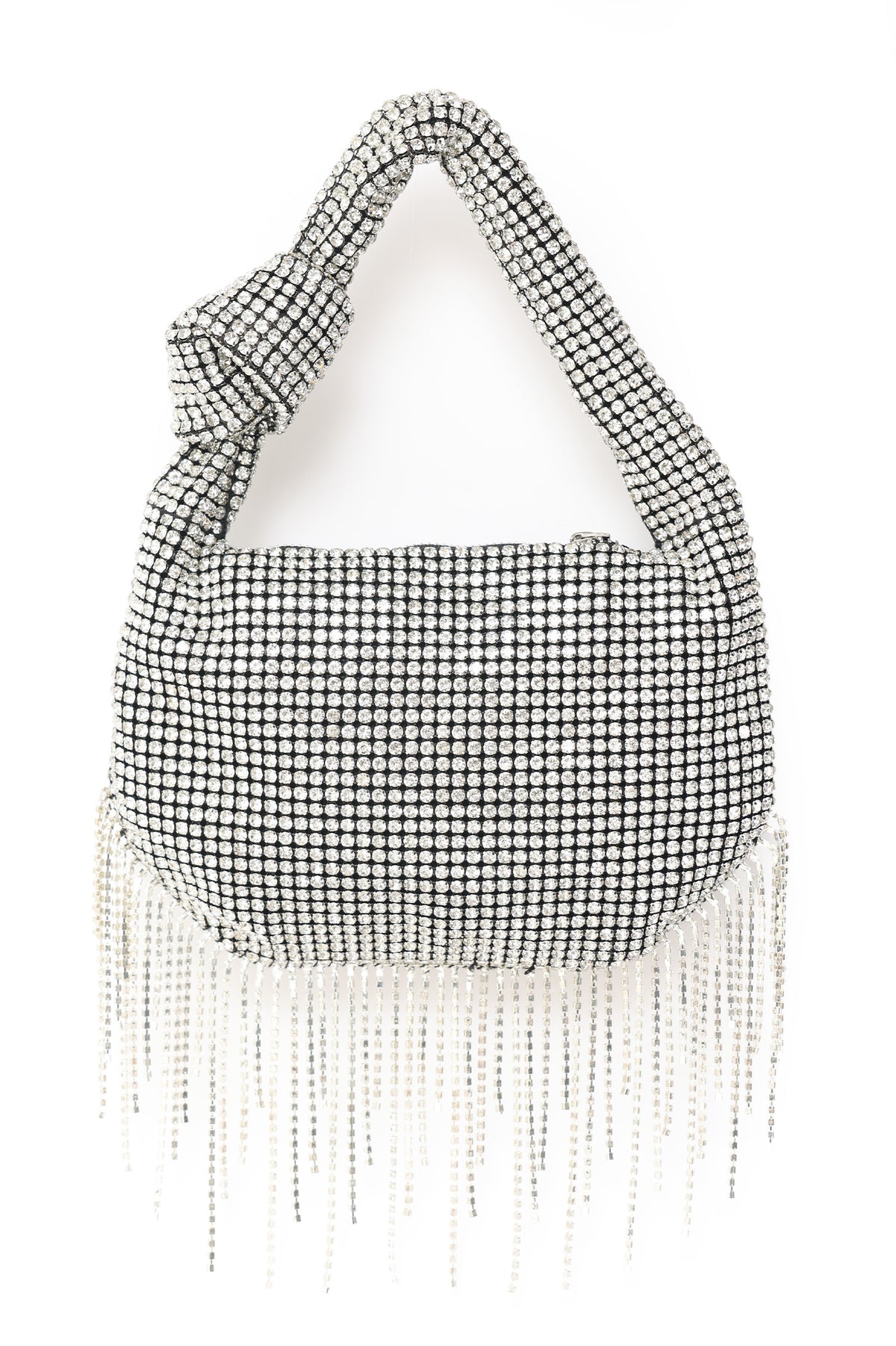 DAZZLE FIRNGE SHOULDER BAG-SILVER