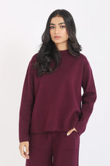 WOOLEN MATCHING SEPARATES-PURPLE