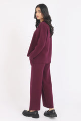 WOOLEN MATCHING SEPARATES-PURPLE