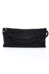 BLING BAG WITH STRAP-BLACK