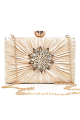 RADIANCE GEMSTONE CLUTCH-GOLD