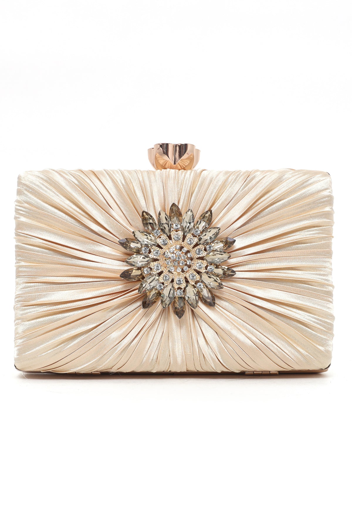 RADIANCE GEMSTONE CLUTCH-GOLD