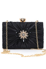 RADIANCE GEMSTONE CLUTCH-BLACK