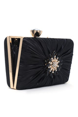 RADIANCE GEMSTONE CLUTCH-BLACK