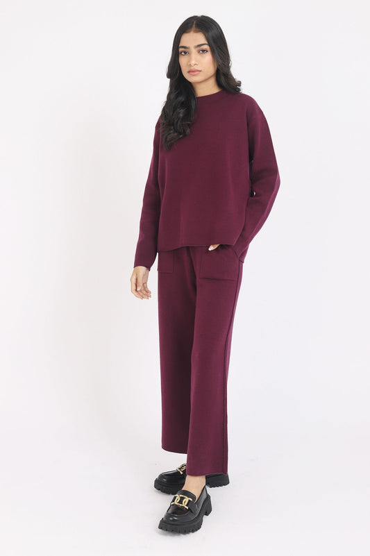 WOOLEN MATCHING SEPARATES-PURPLE