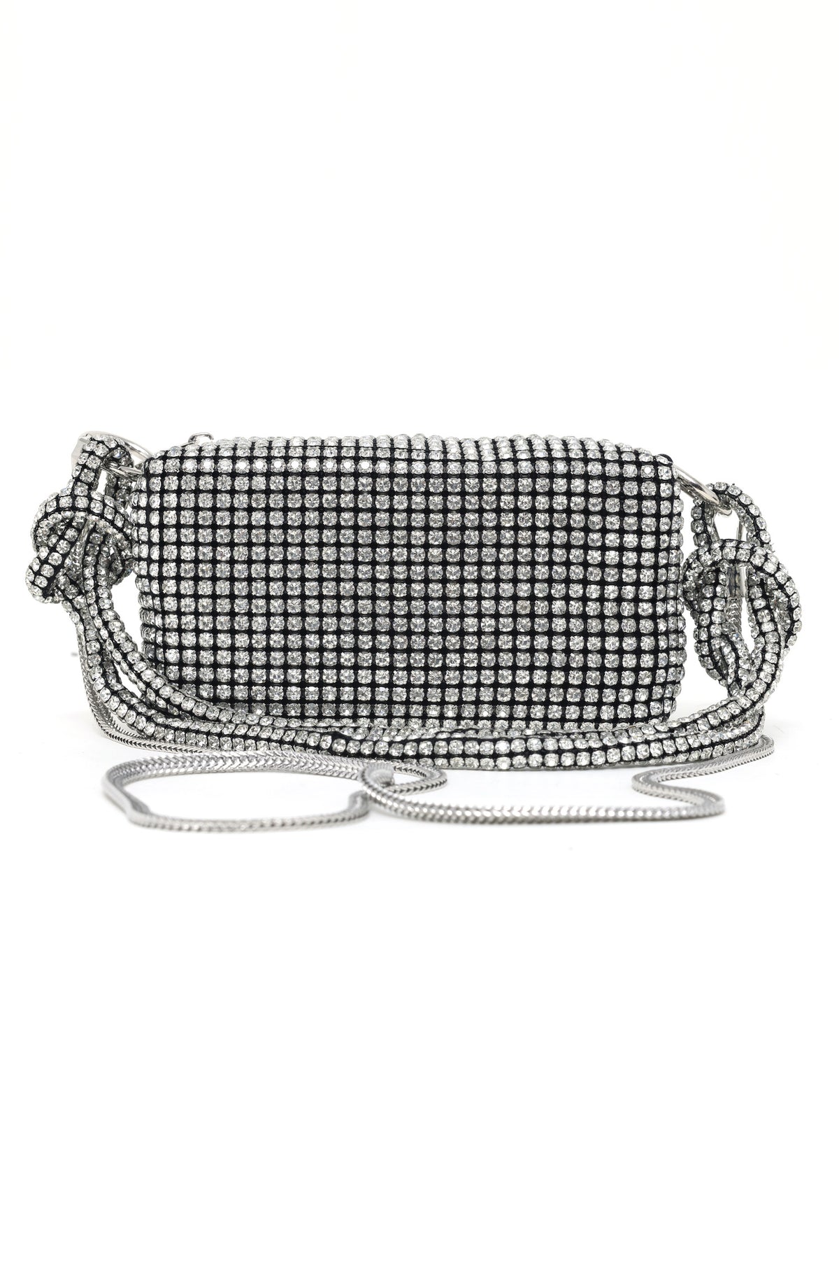 DAZZLING GEMSTONE MINI BAG-SILVER