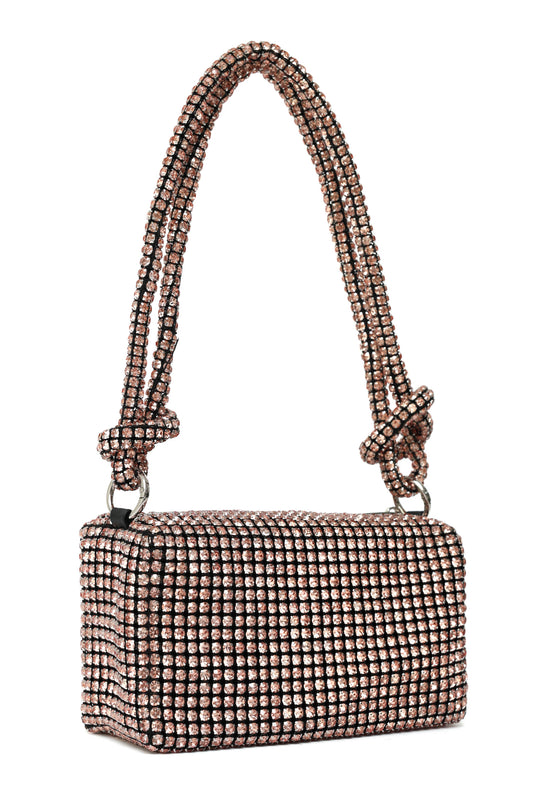 DAZZLING GEMSTONE MINI BAG-CHAMPAGNE