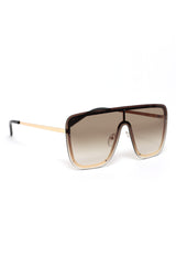 VOYAGE OVERSIZE SUNGLASSES-BROWN