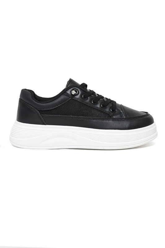 Chic Platform Sneakers-Black