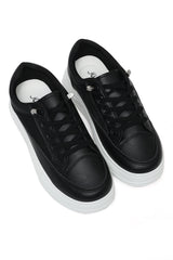 Chic Platform Sneakers-Black