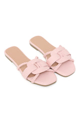 TWISTKNOT SLIDES-PINK