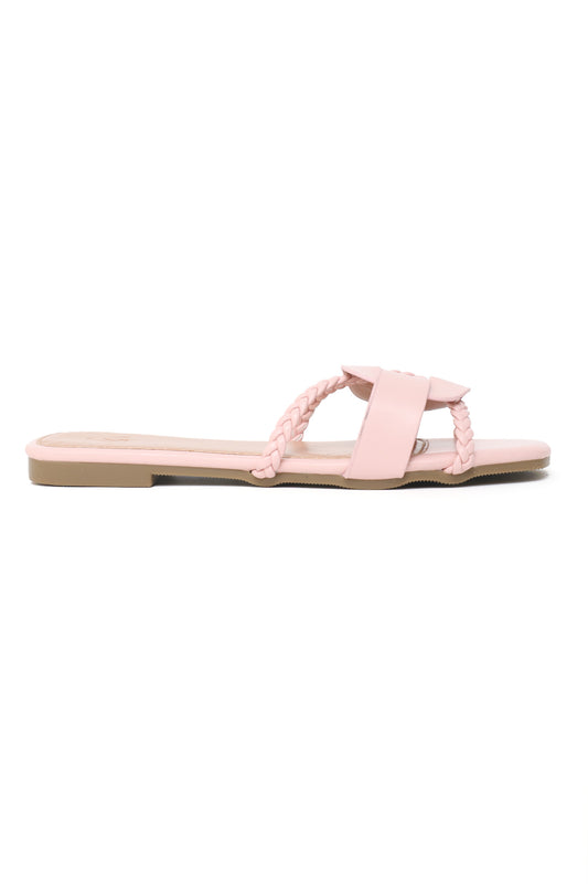 TWISTKNOT SLIDES-PINK