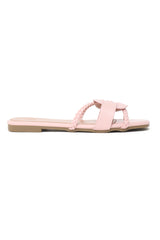 TWISTKNOT SLIDES-PINK