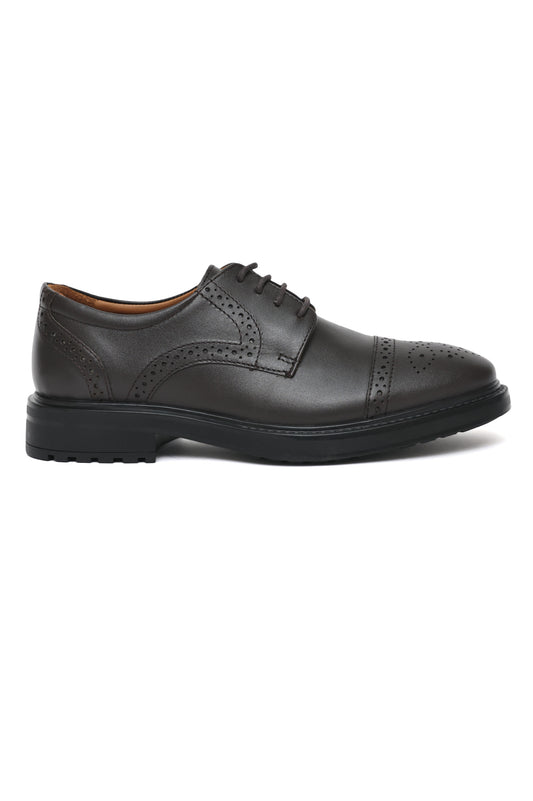 BROGUE DERBY CAP-TOE-COFFEE