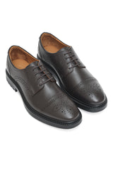 BROGUE DERBY CAP-TOE-COFFEE