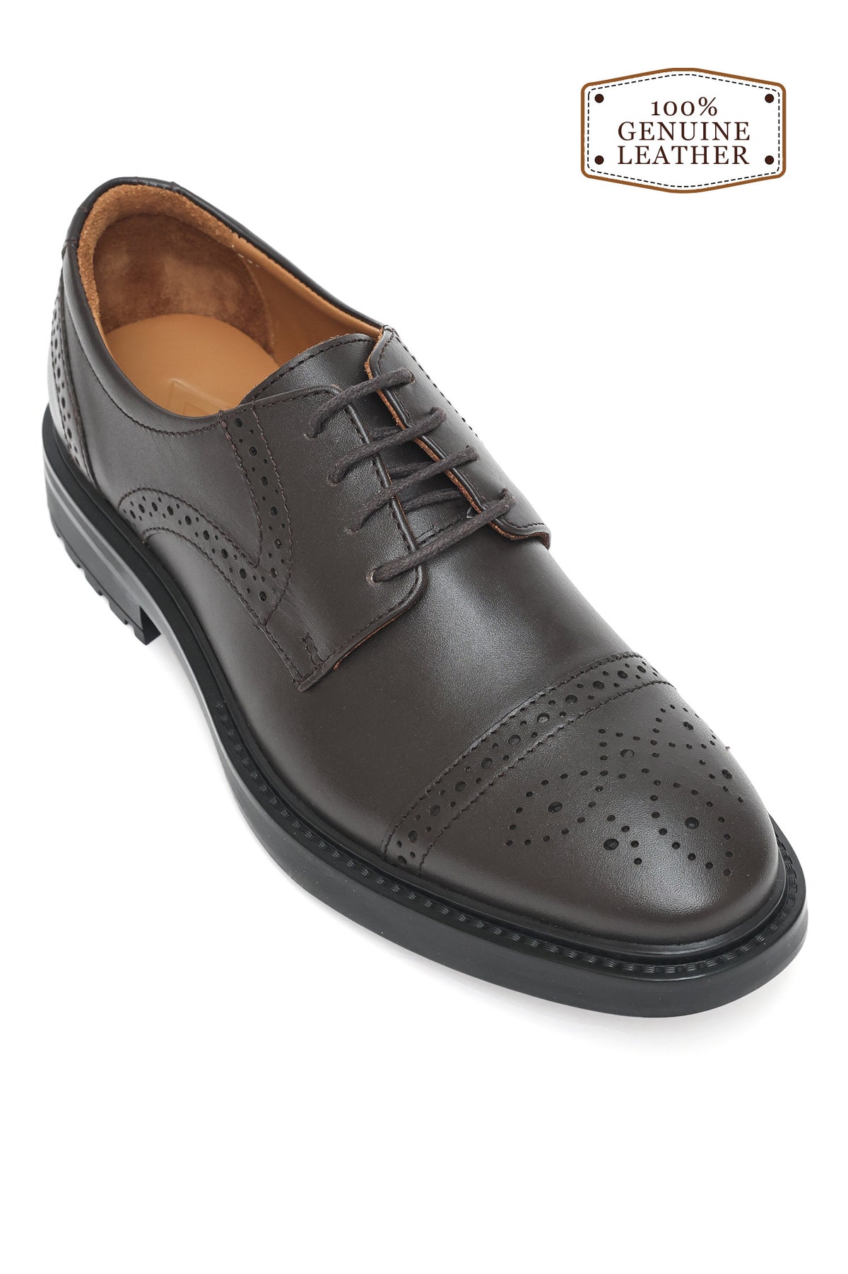 BROGUE DERBY CAP-TOE-COFFEE