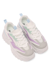 CHUNKY SNEAKERS-WHITE/PURPLE