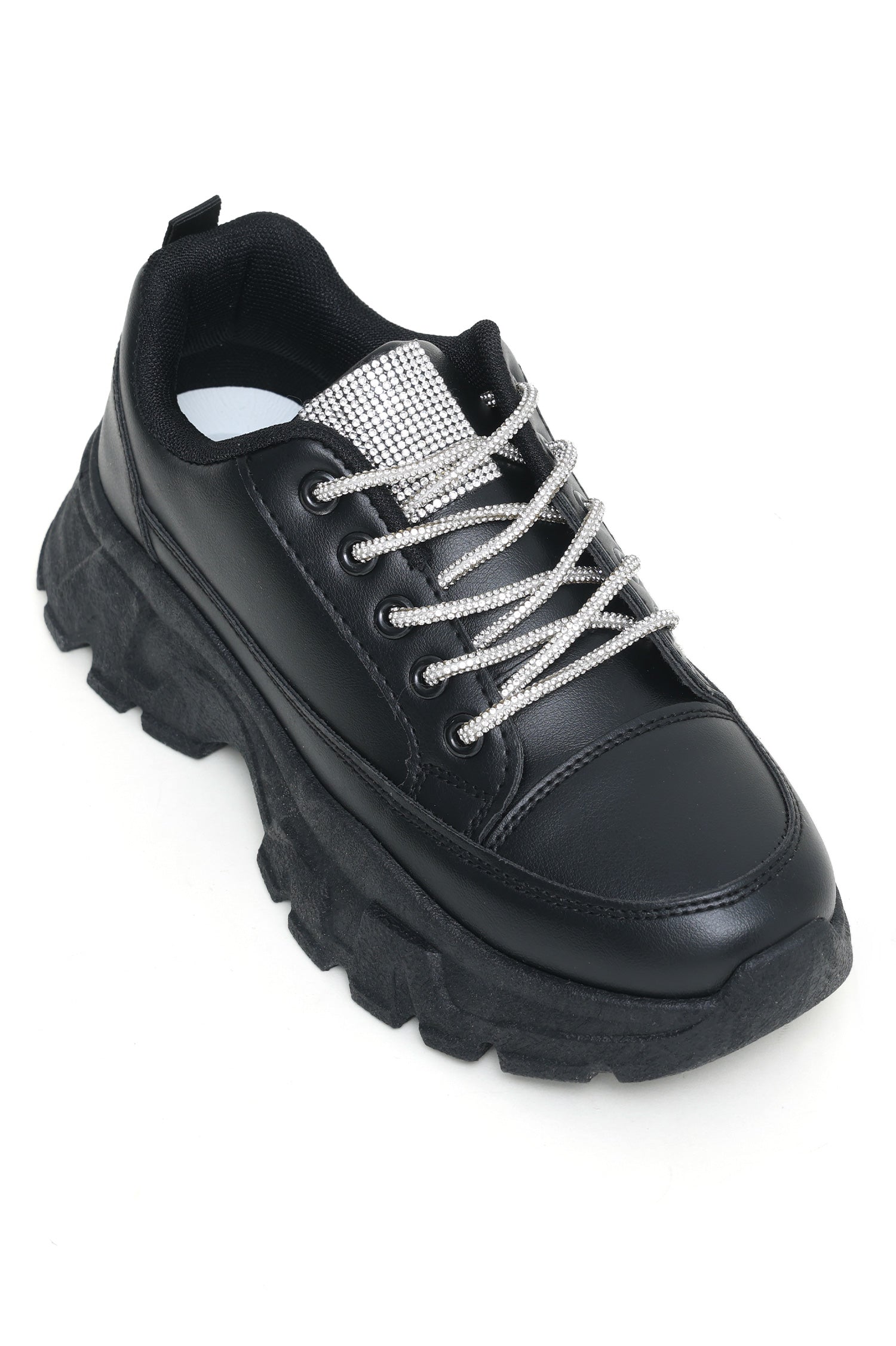 Chunky platform clearance sneakers black