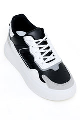 CONTRAST TRAINERS-BLK/GREY