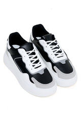 CONTRAST TRAINERS-BLK/GREY