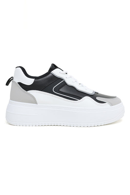 CONTRAST TRAINERS-BLK/GREY