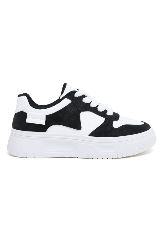 CONTRAST TRAINERS-BLACK