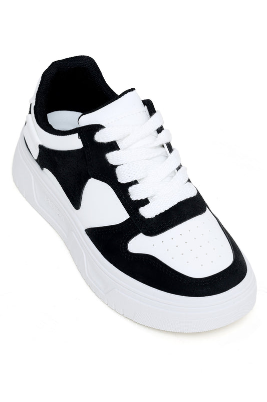 CONTRAST TRAINERS-BLACK