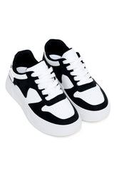 CONTRAST TRAINERS-BLACK