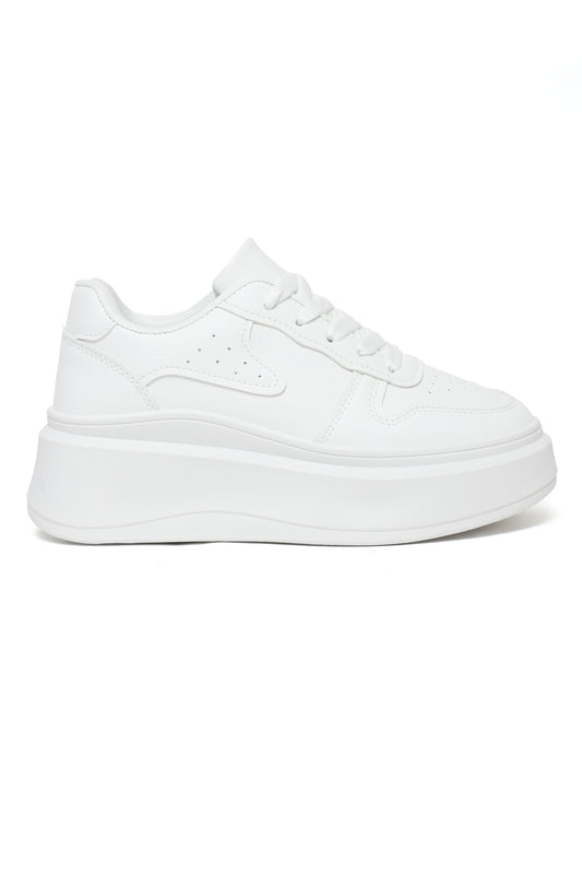 Retro Leather Sneakers-White