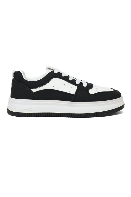 Classic Panel Sneakers-Wht/Blk