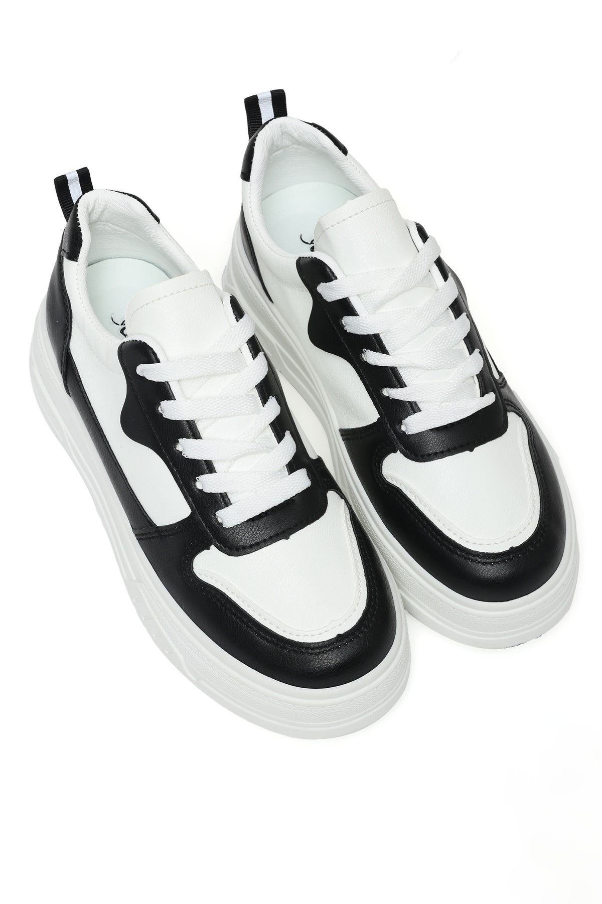 Contrast Panel Sneakers-Black