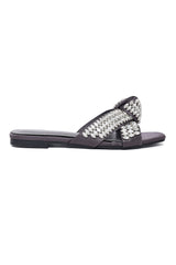 LUXE CRYSTAL GLAM SLIDE-GREY